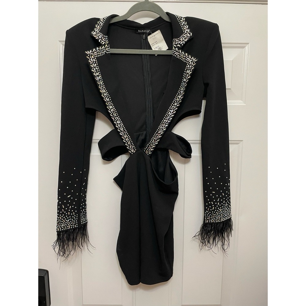 banjul black dress | Dresses | Banjul Blazer Size S Glam Evening Cocktail High Fashion Club Wear Back zipper for easy size-xxl SHEIN Young Girl Striped Colour:Black Marble